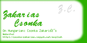 zakarias csonka business card